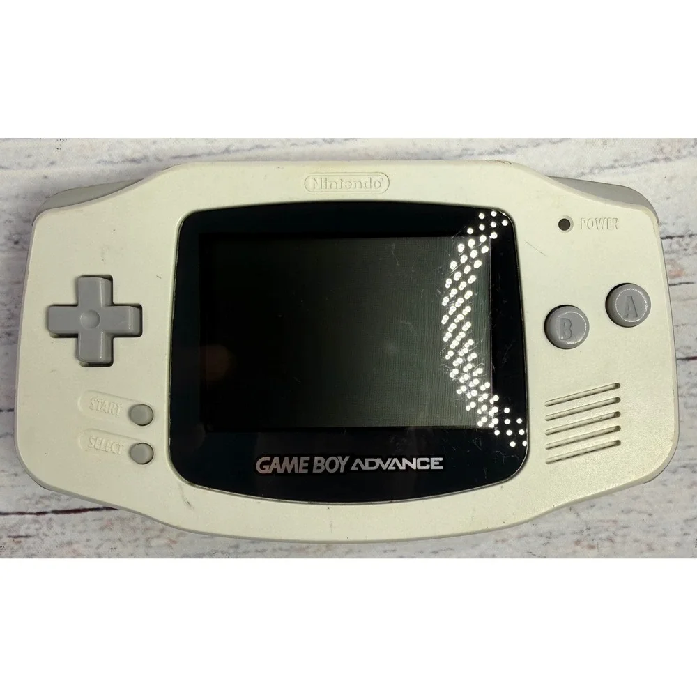 Nintendo Game Boy Advance White AGB-001 Console Super Mario Advance Bundle